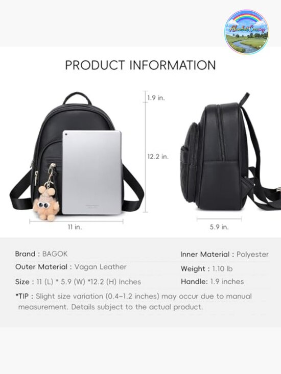 Faux Leather Mini Backpack Purse with Cartoon Charm, Cute Fashion Backpack for main image 4